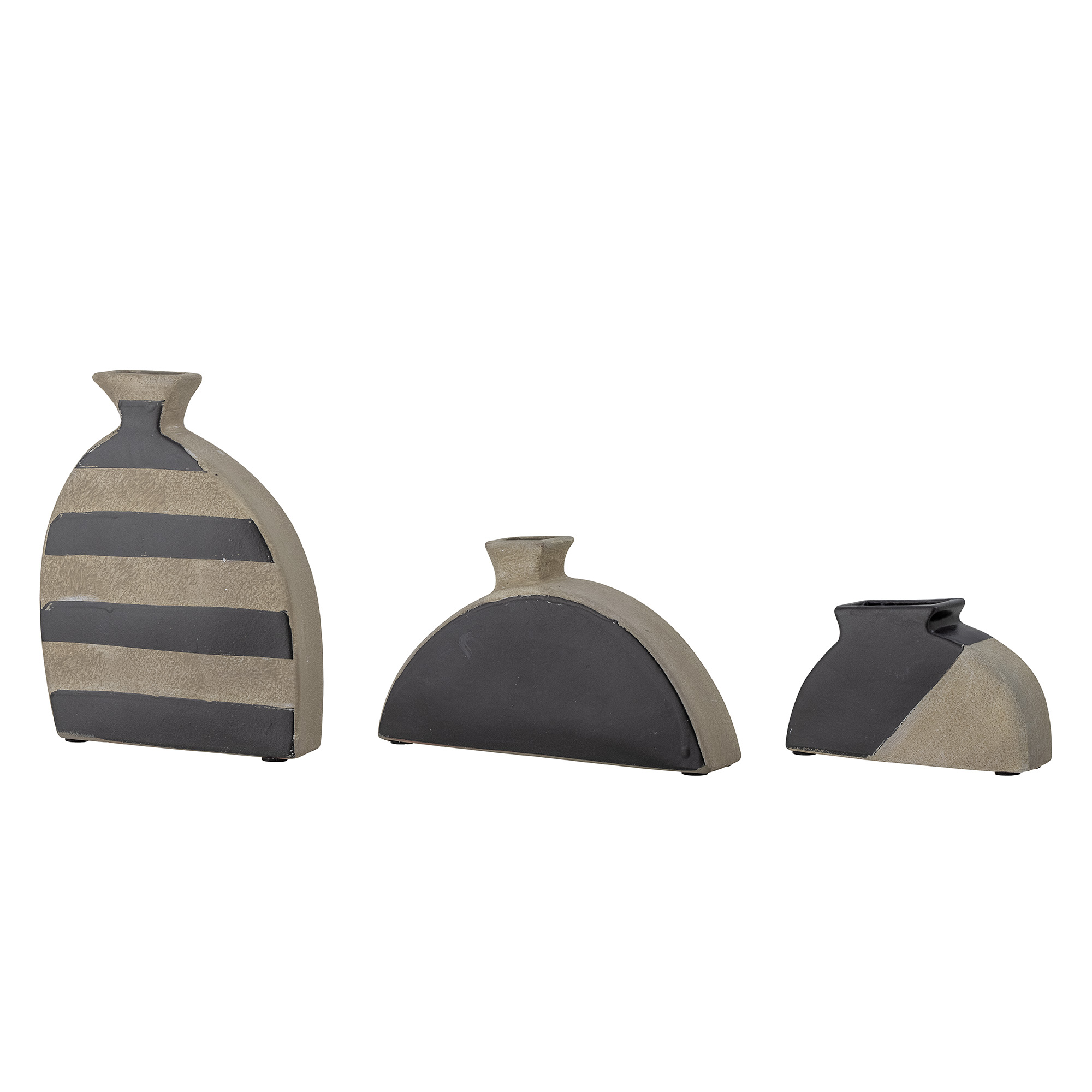 Bloomingville Skulpturale Vase Aus Aluminium – Mattschwarz, Modernes Design 11,4 X 25,4 Cm