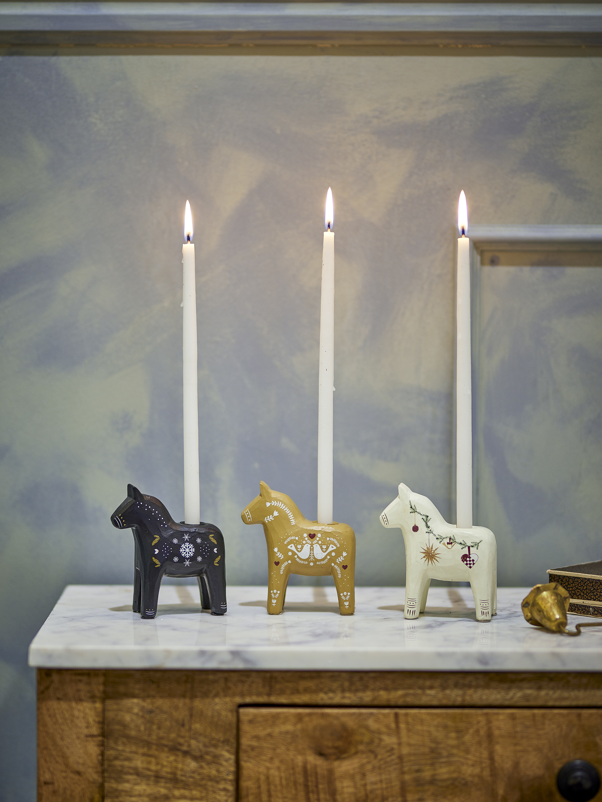 Siffer Candle Holder, Multi, Polyresin