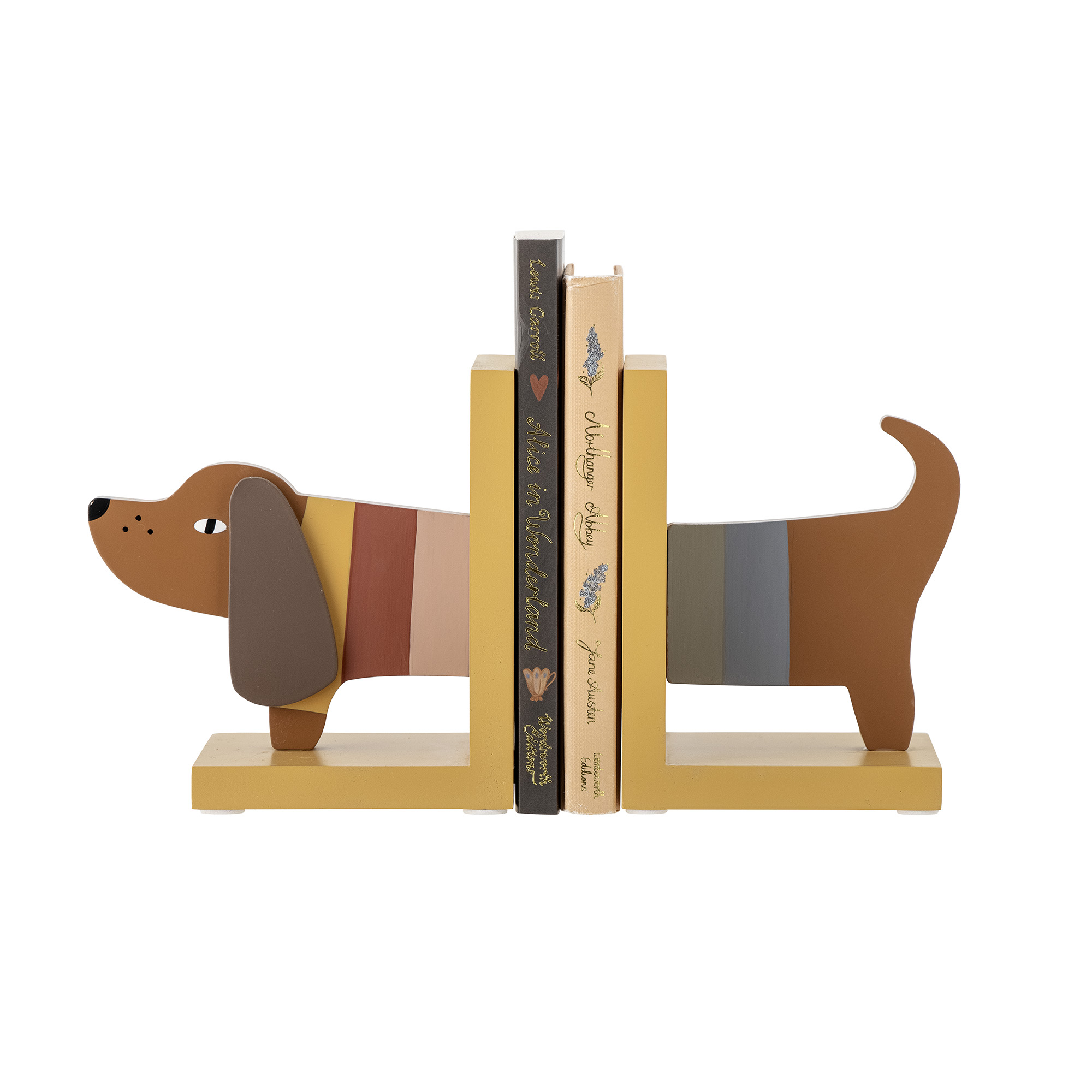 値下げしました！Bloomingville フェイスモチーフのブックエンド Charlie Bookend, Multi, FSC®100%, MDF
