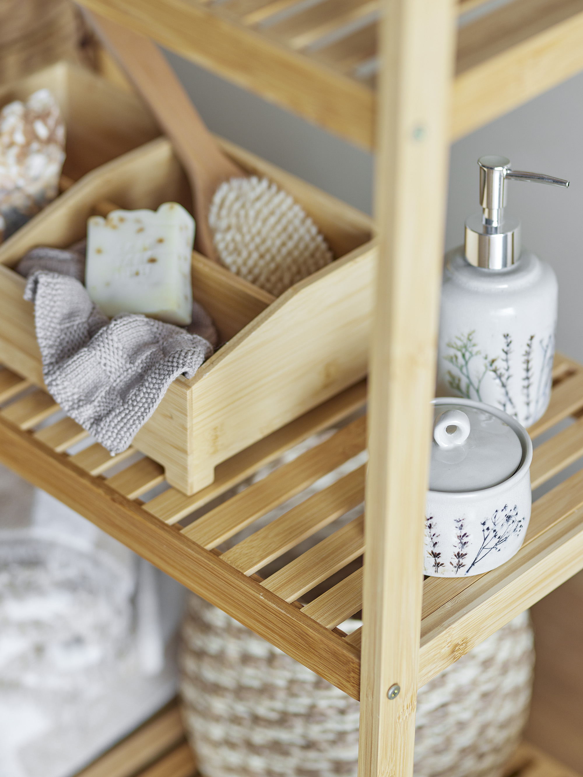 Bea Soap Dispenser Set, Nature, Stoneware