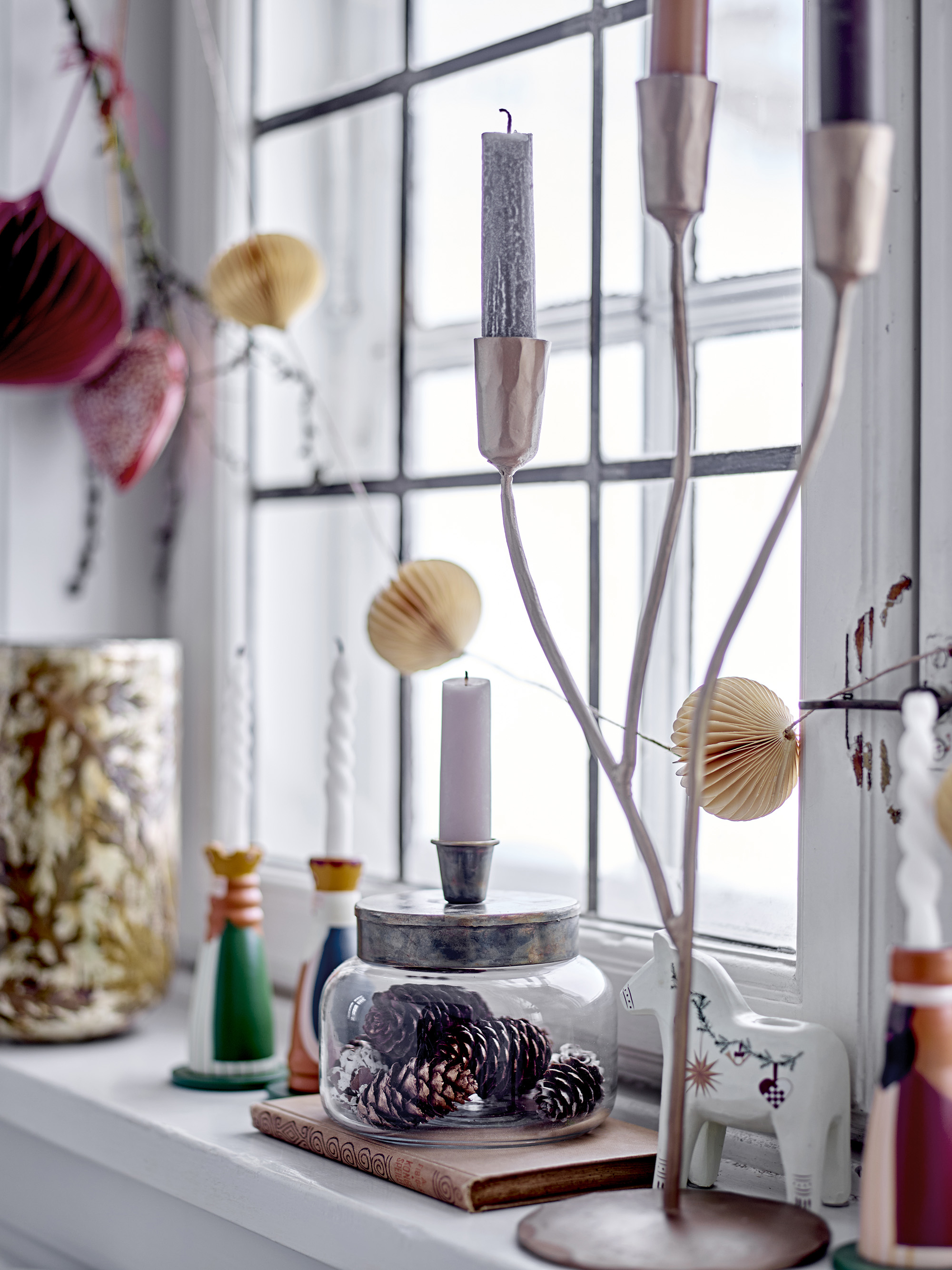 Siffer Candle Holder, Multi, Polyresin