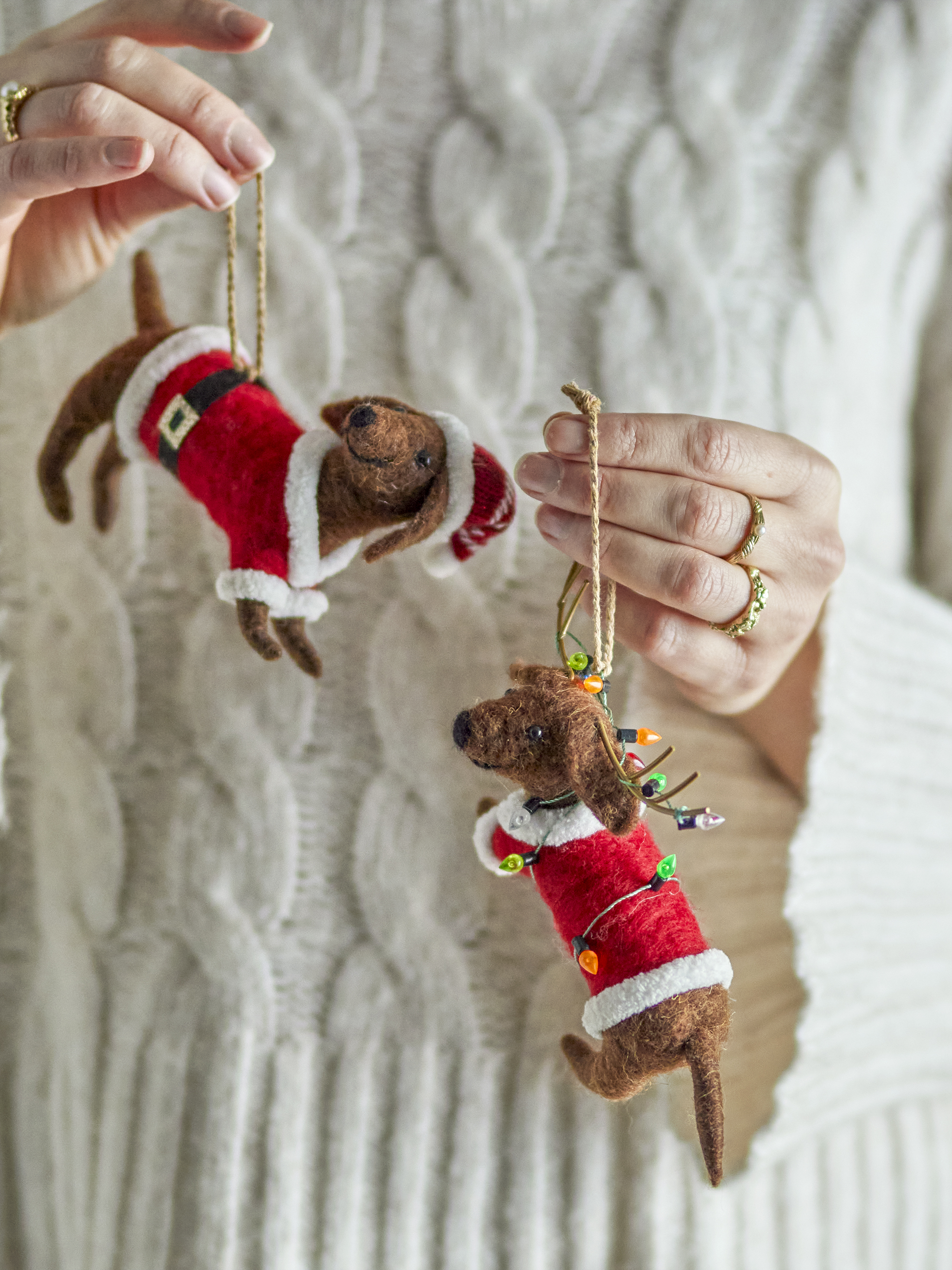 Monty Ornament, Multi, Wool