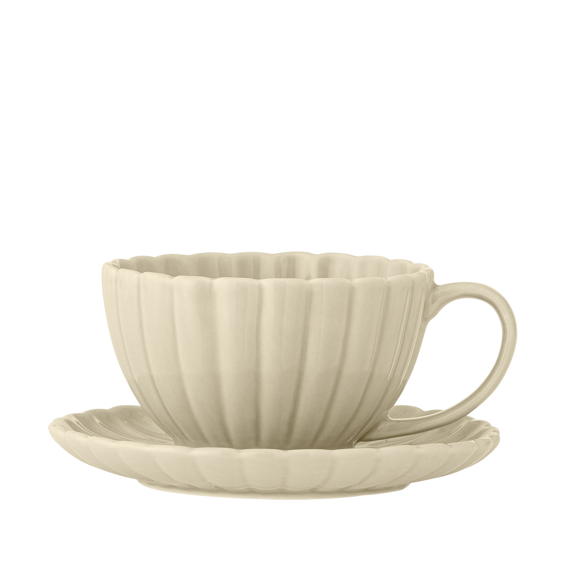 Latina Cup w/Saucer, Rose, Stoneware