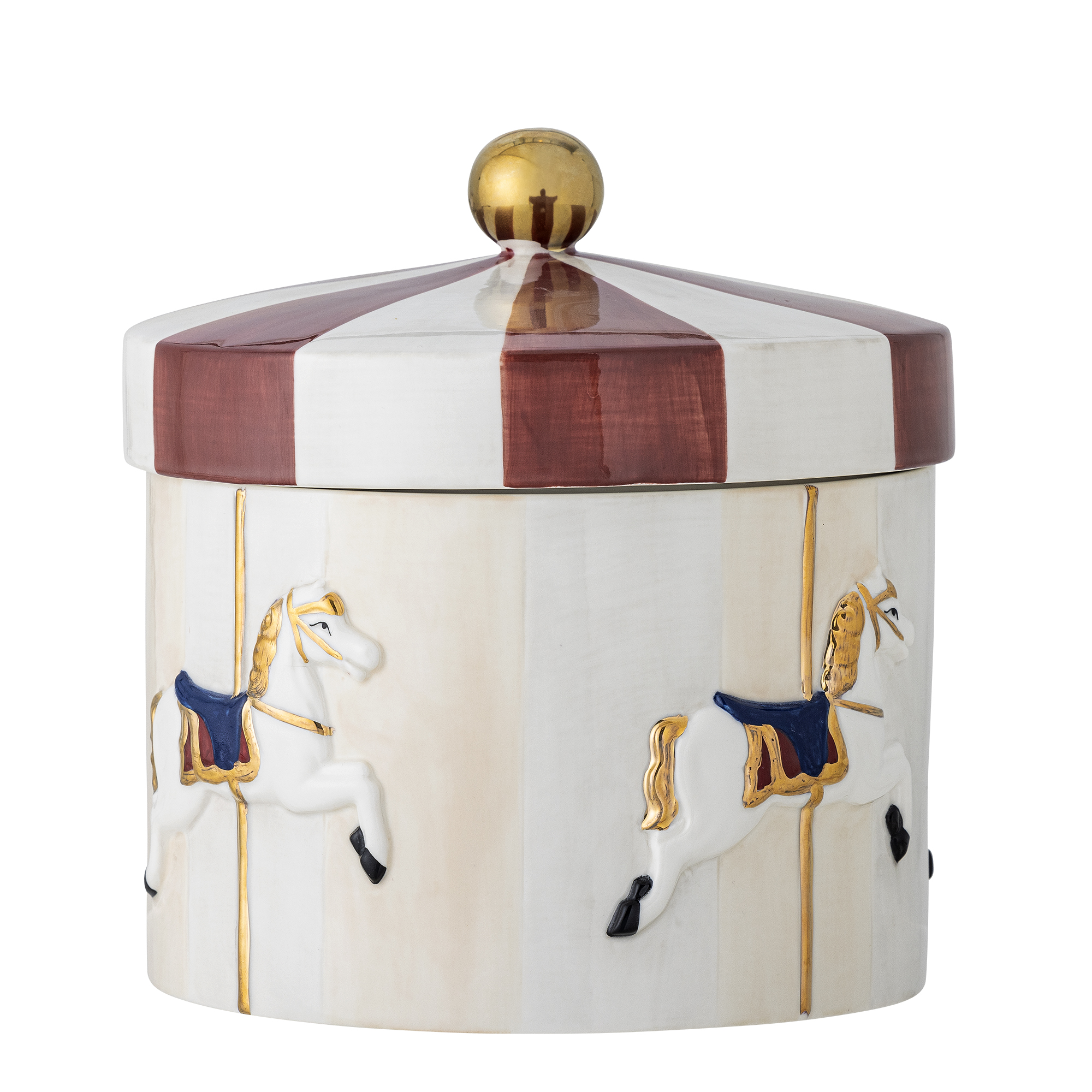 Phoenix Jar w/Lid, Multi, Stoneware