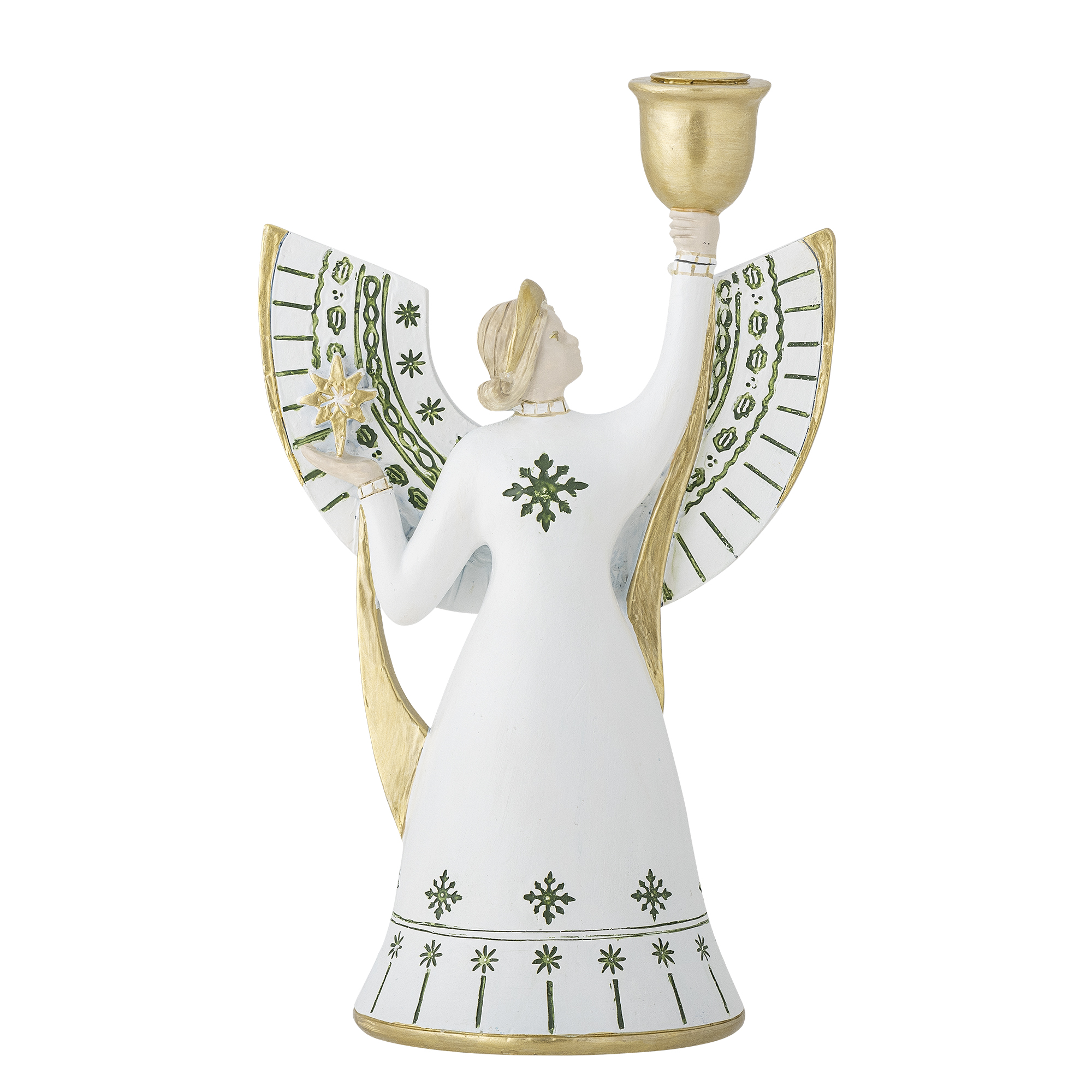Bloomingville 女性像 ホワイト 陶器 Trudy Candle Holder, White, Stoneware