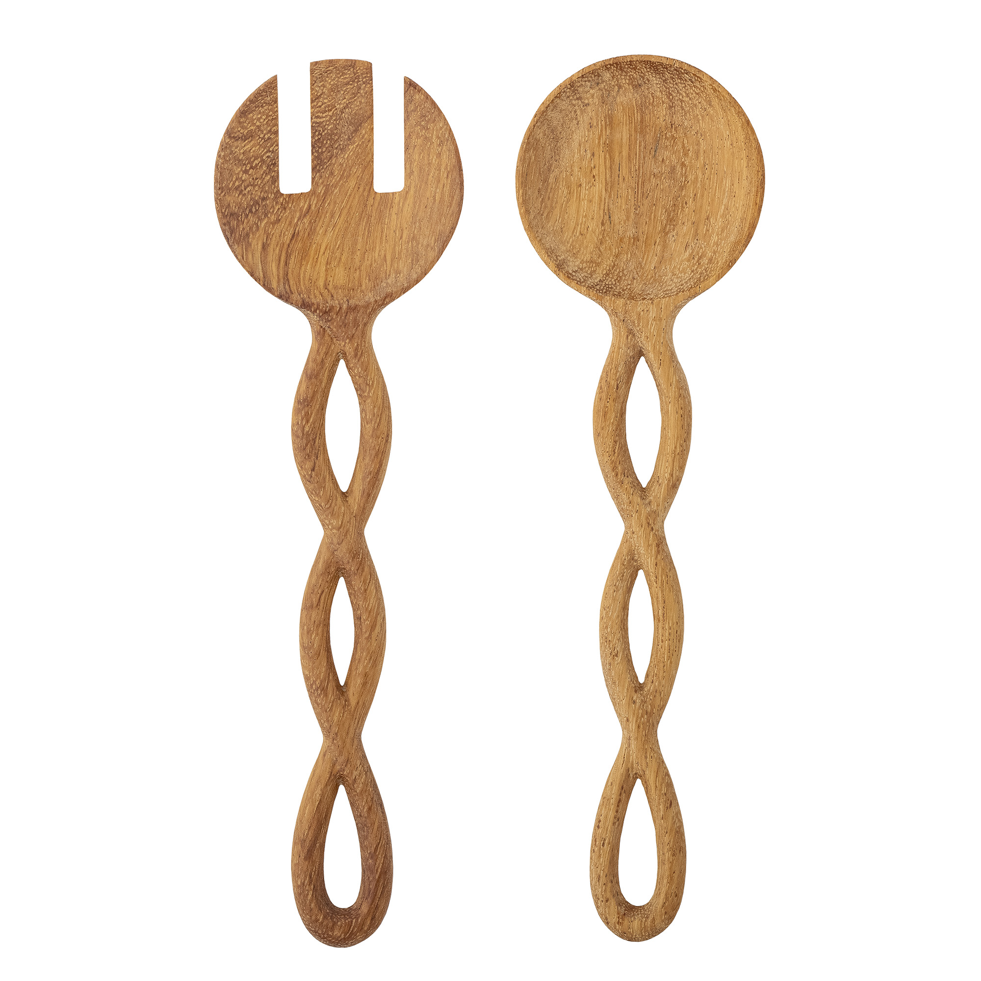 Pinar Salad Servers, Nature, Doussie Wood