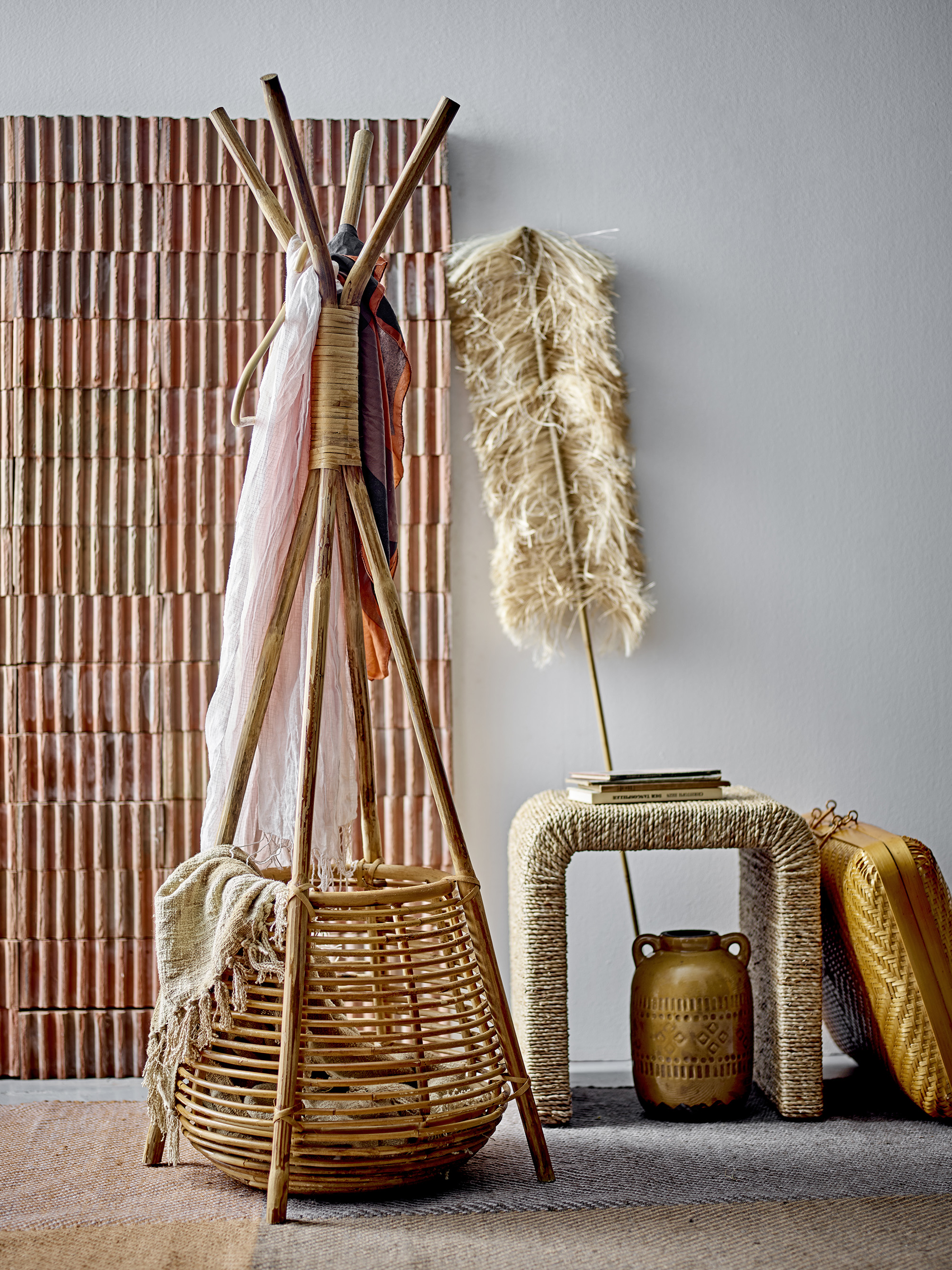 Salerno Coat Rack Nature Rattan