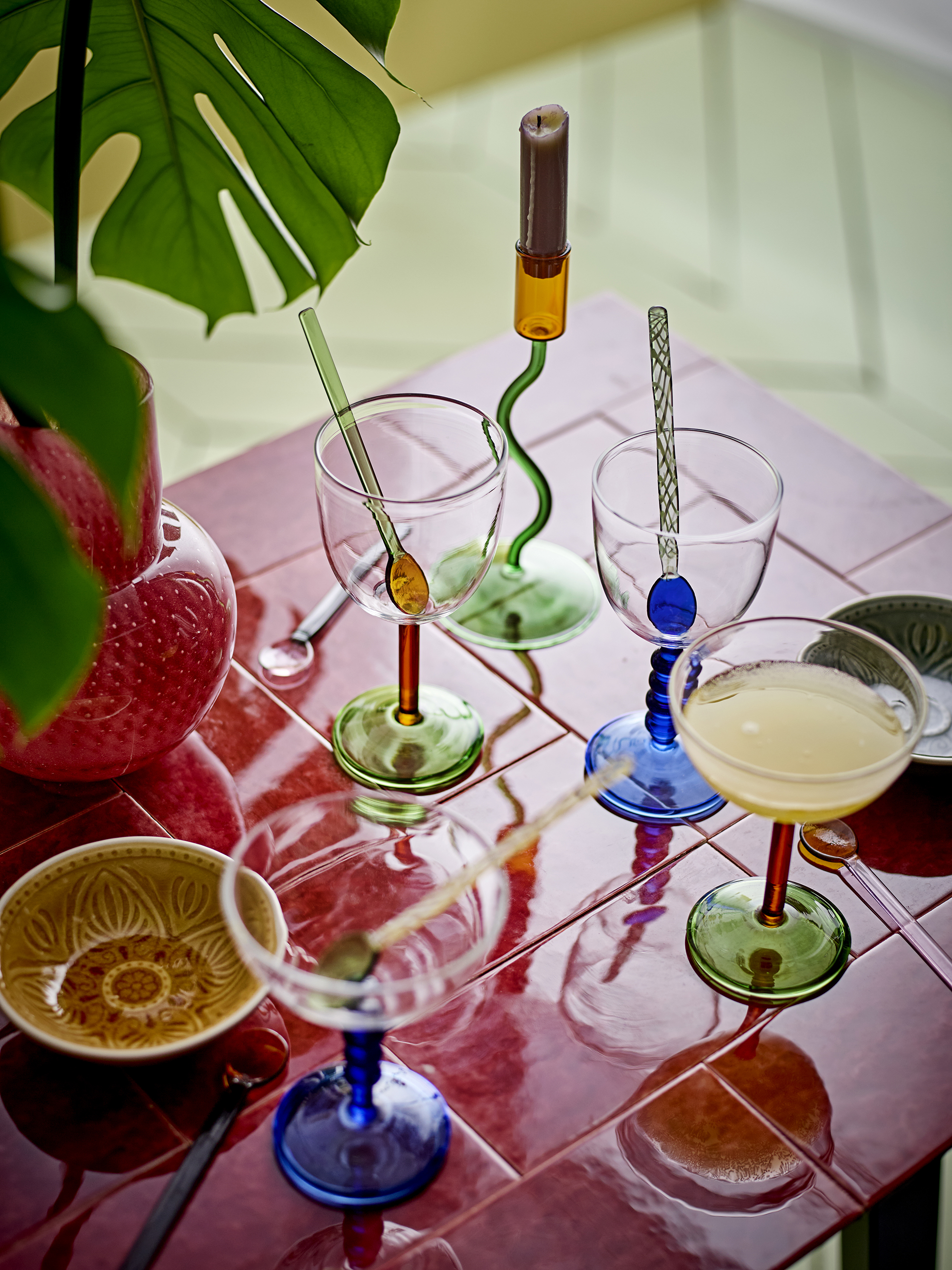 Martine Cocktailglas, Bunt, Glas