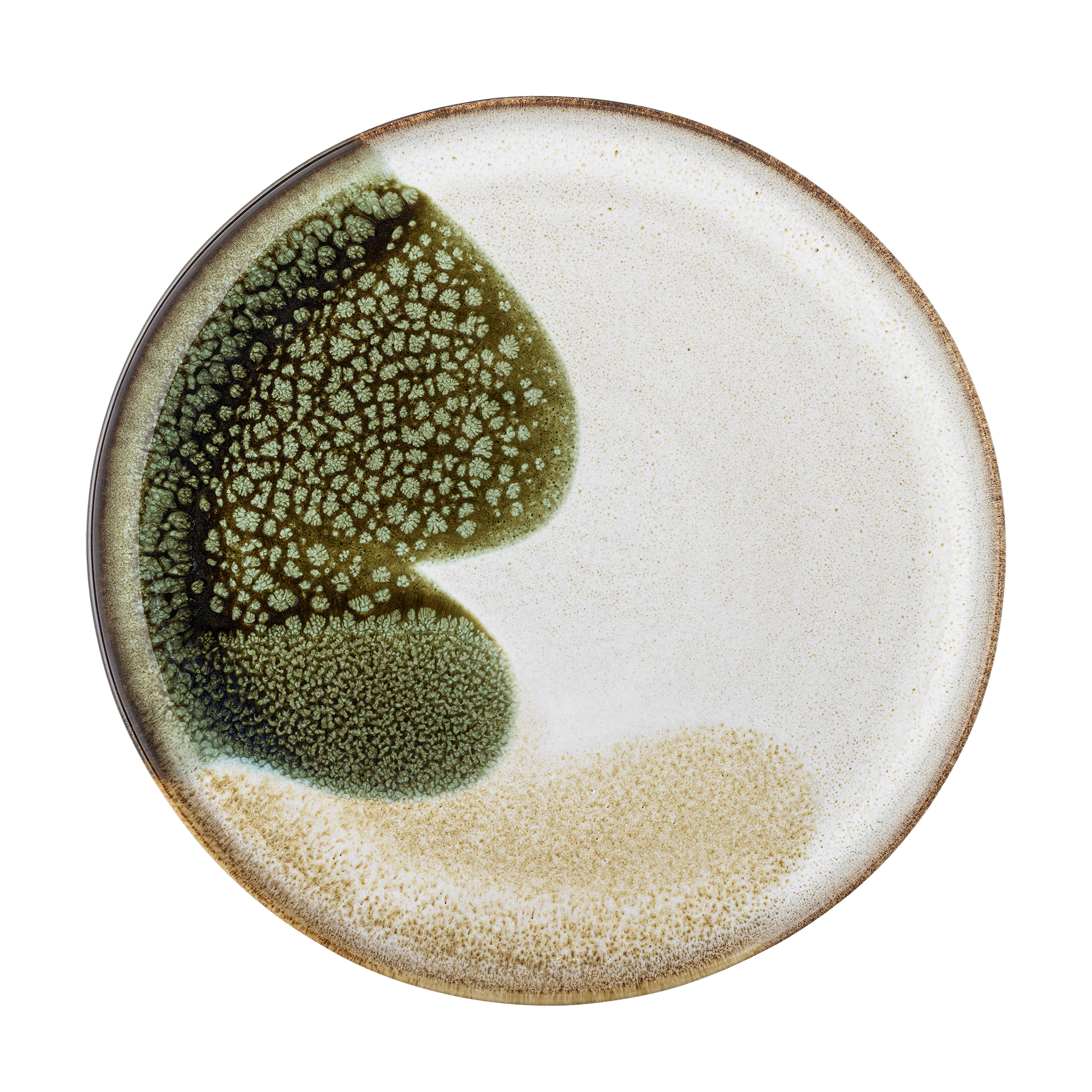 Jules Plate, Green, Stoneware
