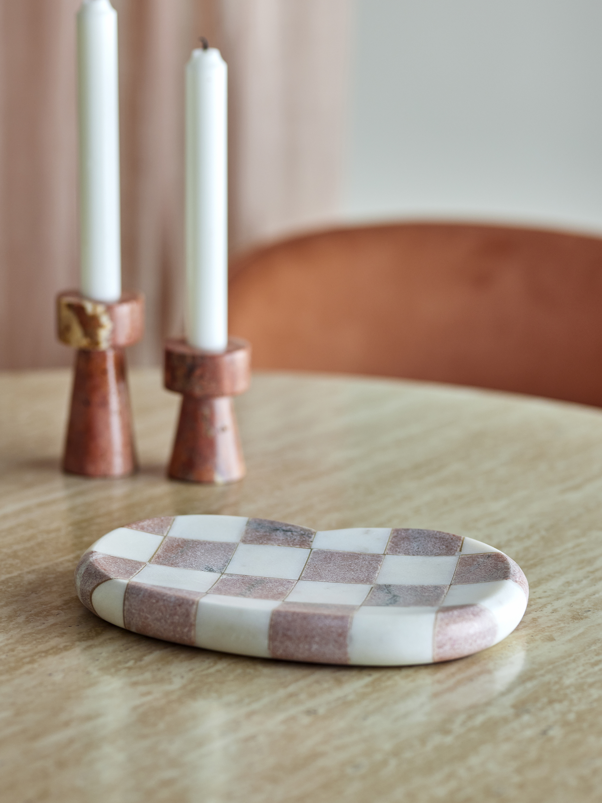 Petrea Tray, Rose, Marble
