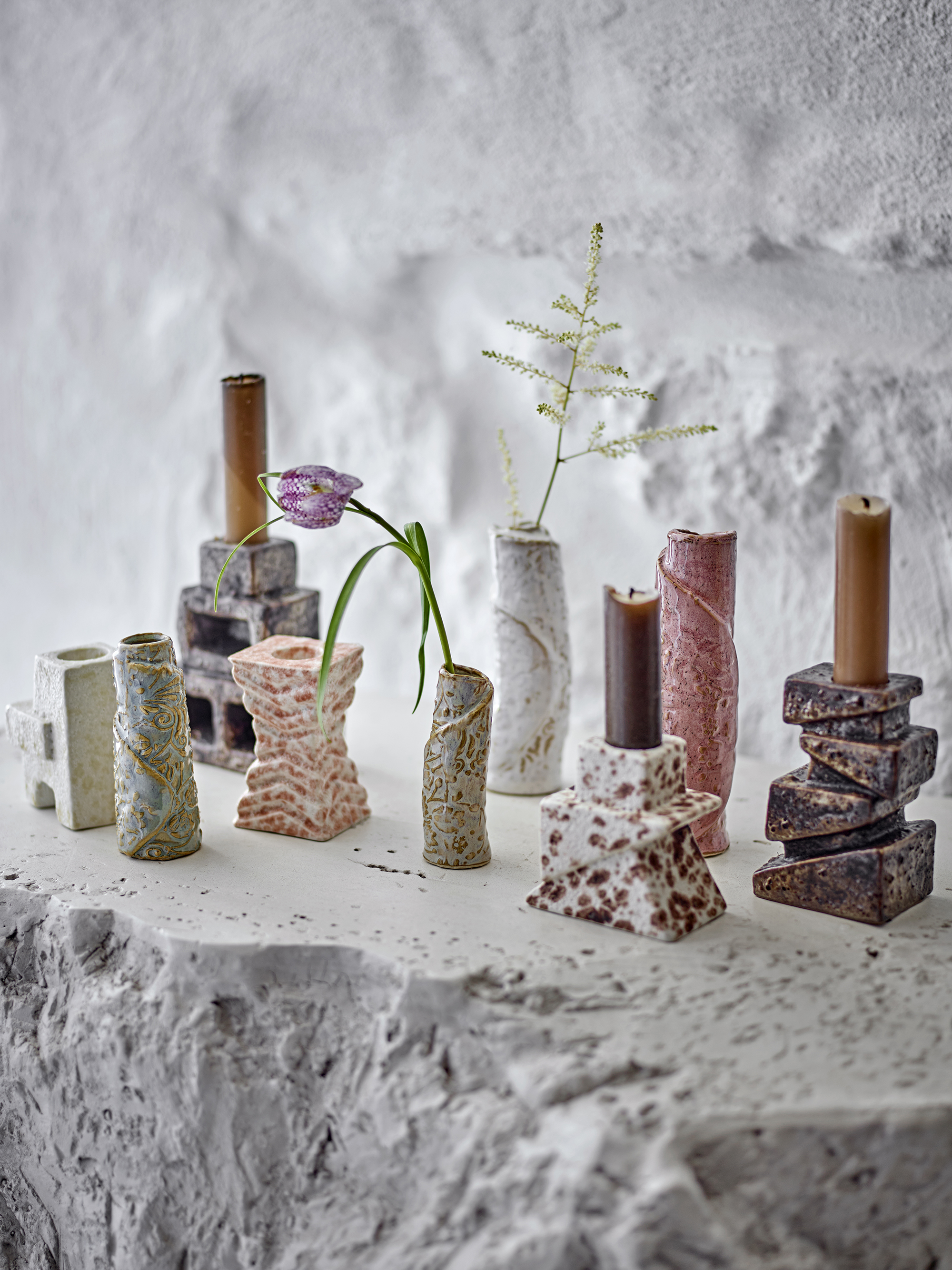 Temple Vase, Multi, Stoneware