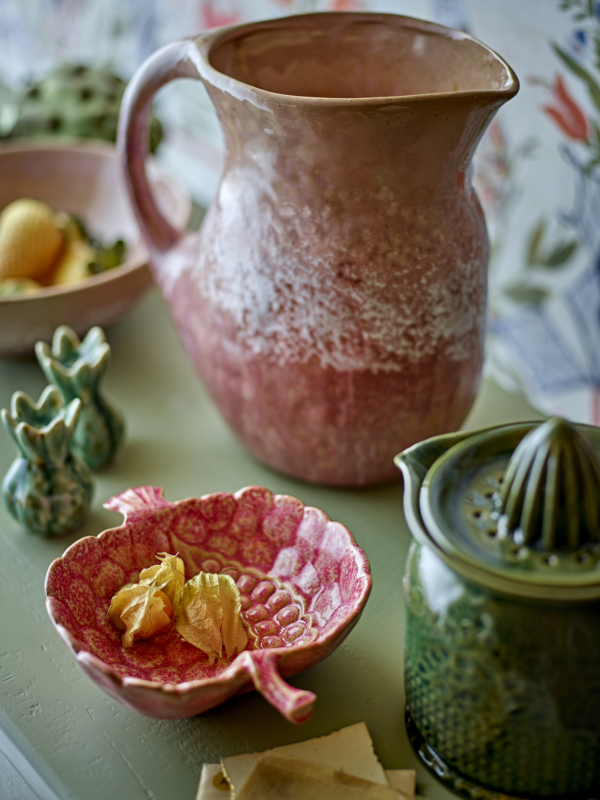 Gideon Bowl, Rose, Stoneware