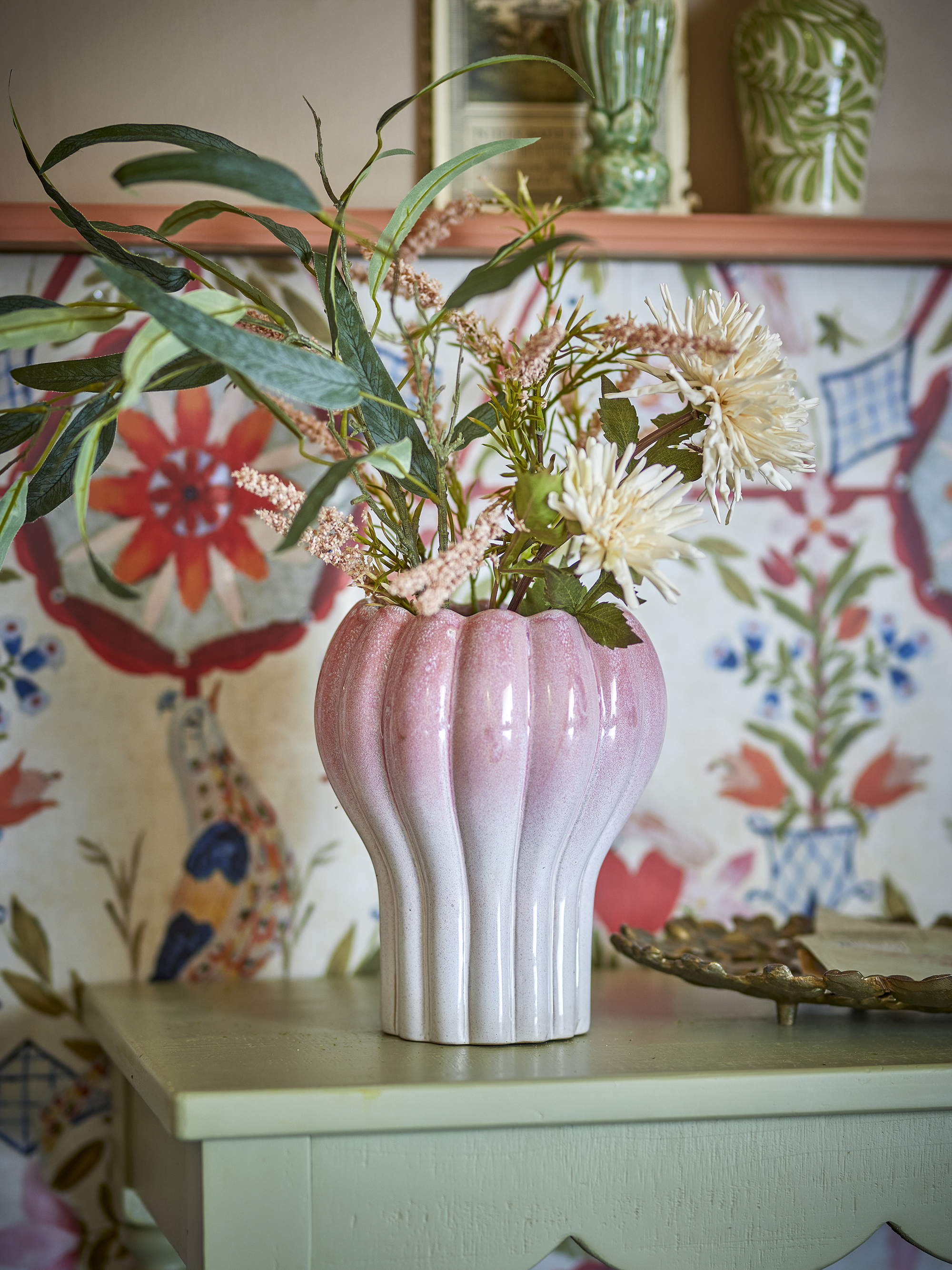 Kenzie Flowerpot, Rose, Metal
