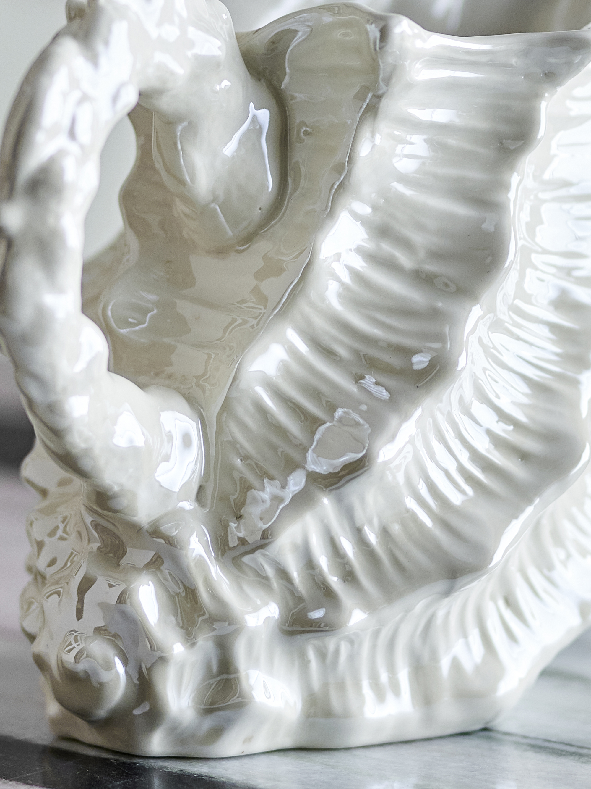 Shellie Jug, White, Stoneware