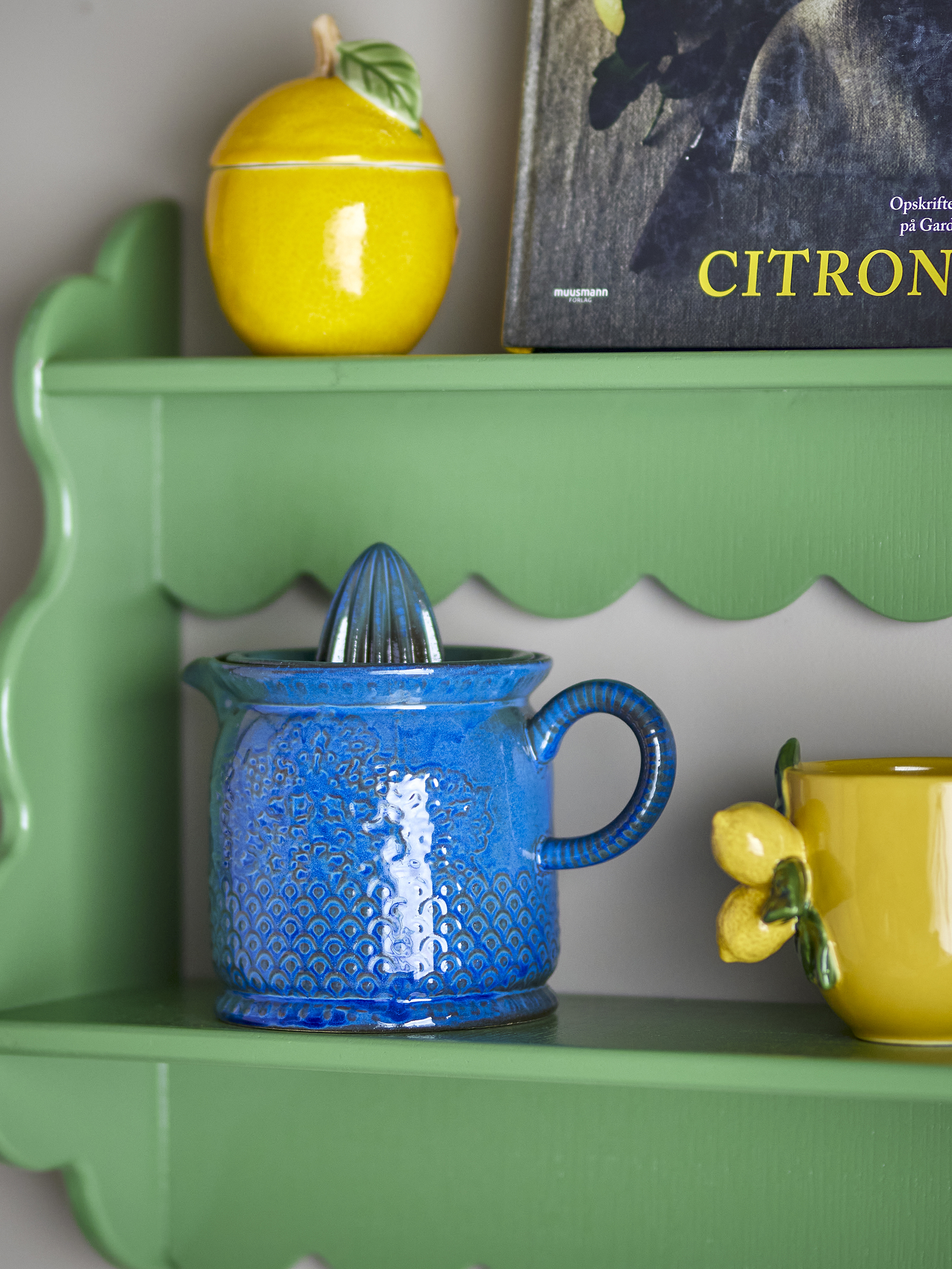 Liselu Lemon Juicer, Blue, Stoneware