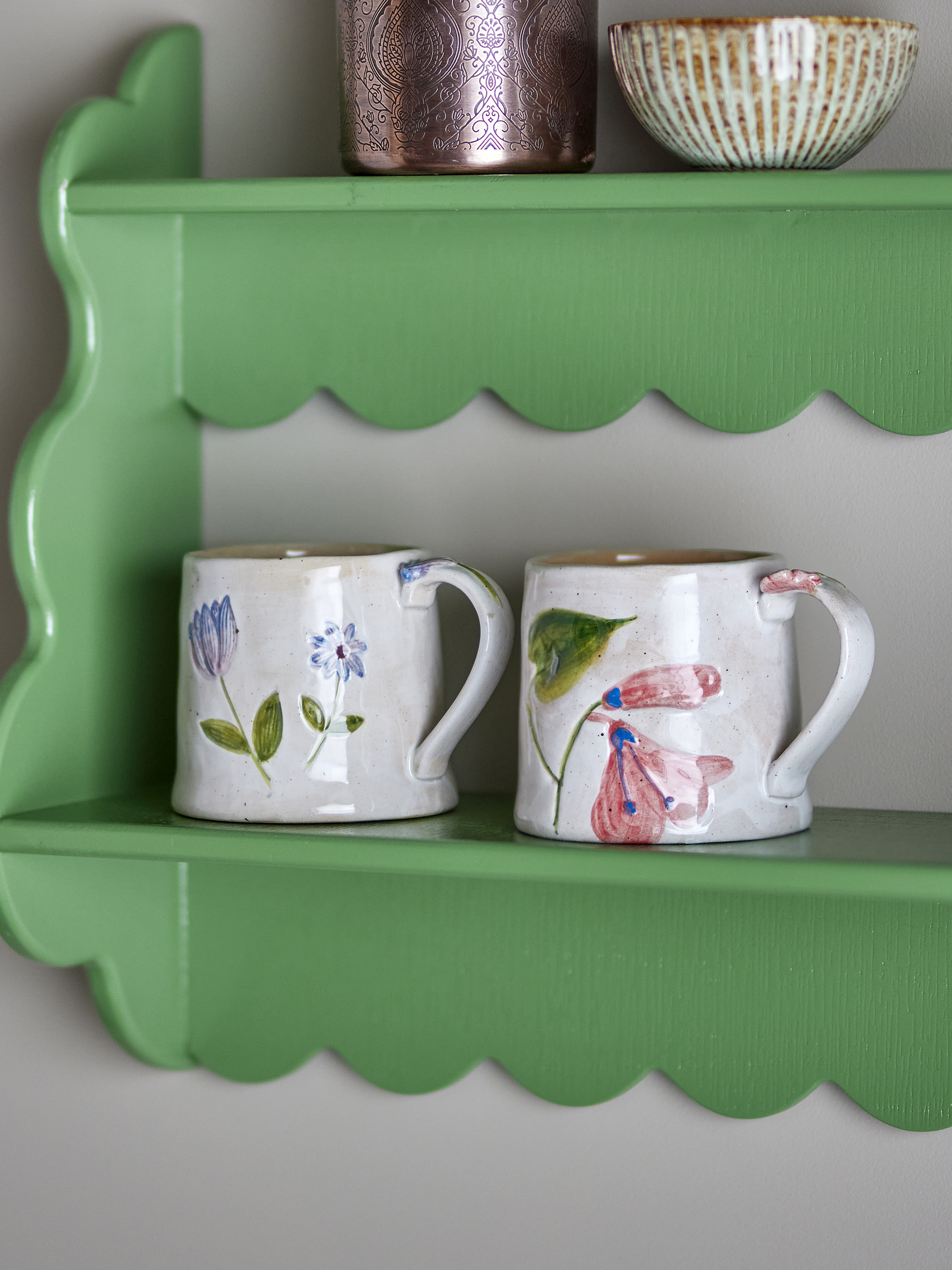 Jaylee Flowerpot w/Saucer, Rose, Stoneware