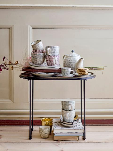 Karine Teapot, Grey, Stoneware