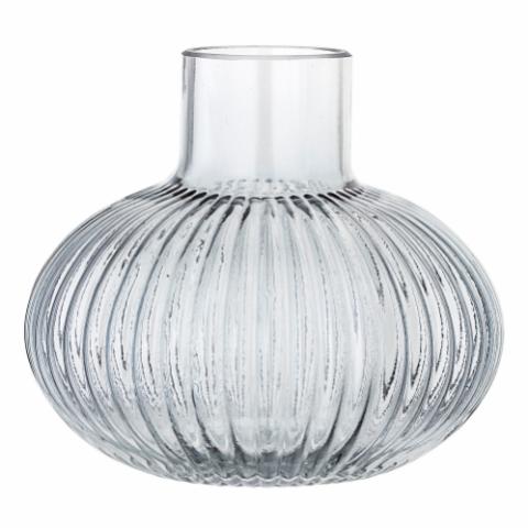 Tinka Vase, Grey, Glass