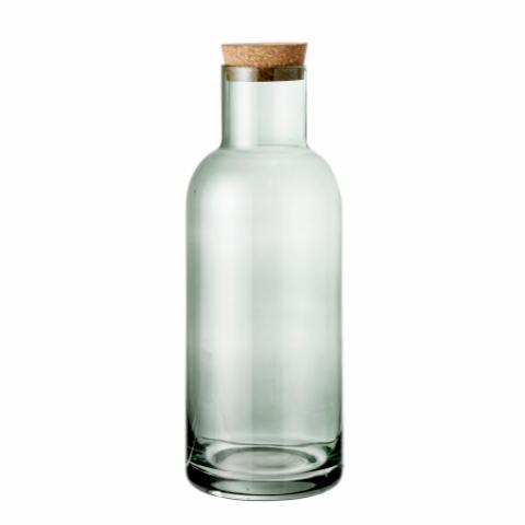 Ragna Flasche mit Deckel, Grün, Glas
