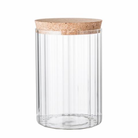 Roan Jar w/Lid, Clear, Glass