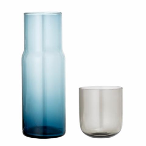 Decanter & Glass, Blue, Glass