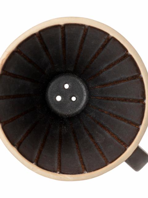 Leah Porte-filtre à café, Noir, Grès