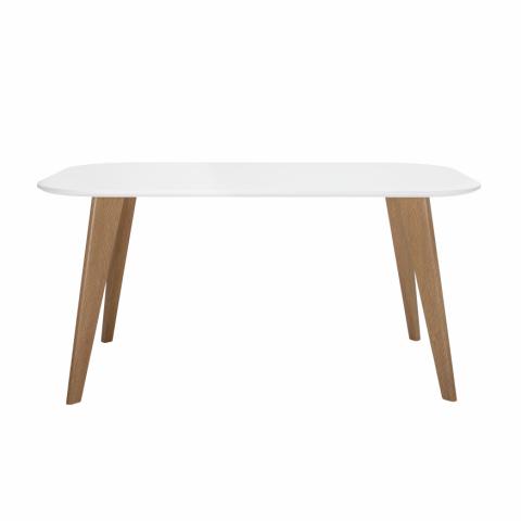 Mill Dining Table, White, Metal