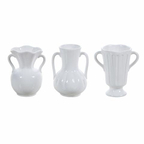 Mettelene Vase, White, Ceramic