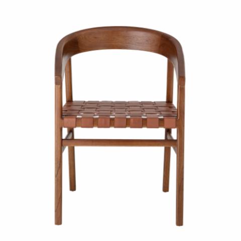 Vitus Dining Chair, Brown, Leather