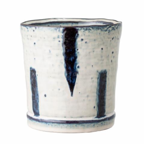 Olan Flowerpot, Blue, Stoneware