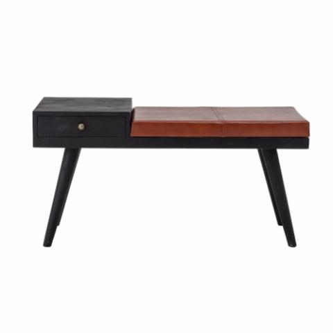 Filucca Bench, Brown, Leather