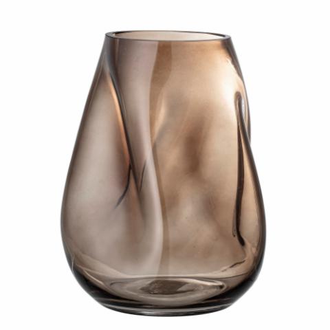 Ingolf Vase, Braun, Glas