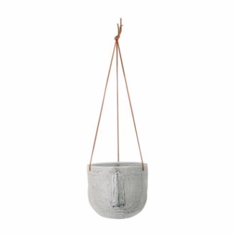 Ileana Flowerpot, Hanging, Grey, Stoneware
