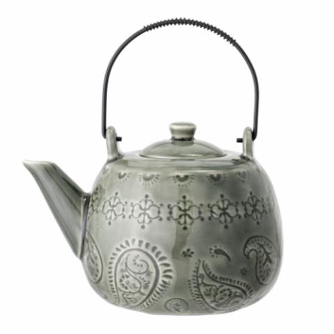 Rani Teapot w/Teastrainer, Verte, Grès