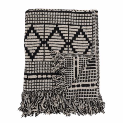 Gutte Throw, Black, Recycled Cotton