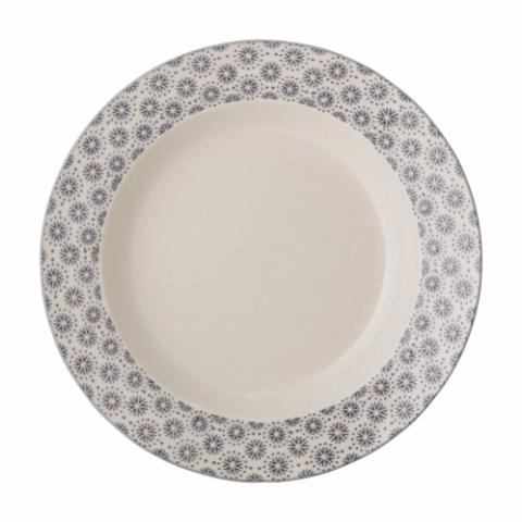 Elsa Pasta Plate, Grey, Stoneware