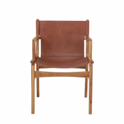 Ollie Lounge Chair, Brown, Leather
