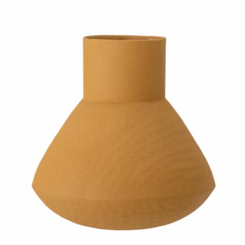 Isira Vase, Yellow, Metal