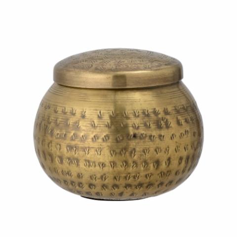 Nannah Jar w/Lid, Brass, Metal