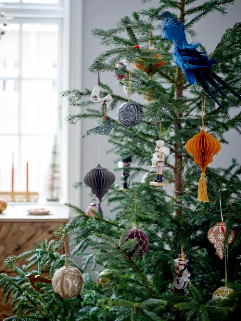 Alek Ornament, Green, Wood