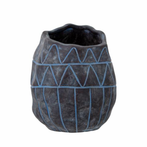 Ivo Deco Vase, Blue, Ceramic