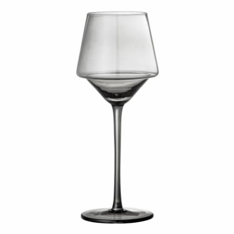Yvette Wine Glass, Grey, Glass