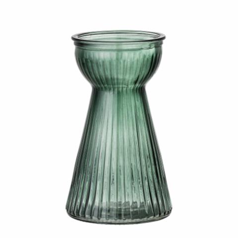 Adriane Vase, Green, Glass