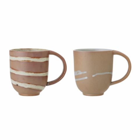 Peony Mug, Brown, Stoneware