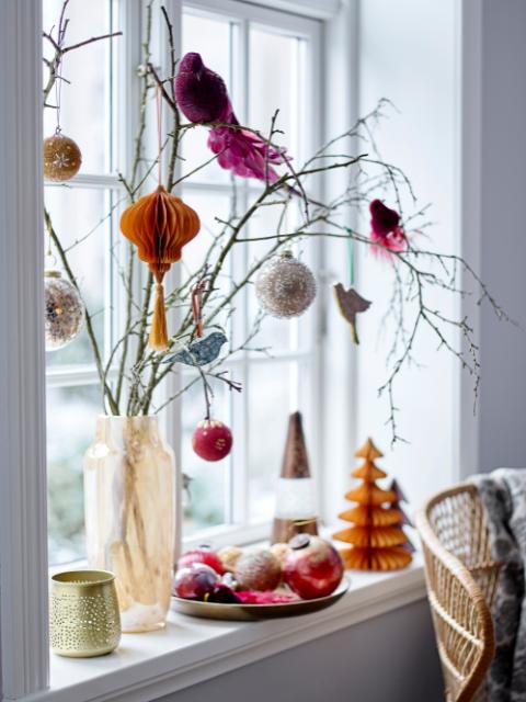 Loba Ornament, Rot, Glas