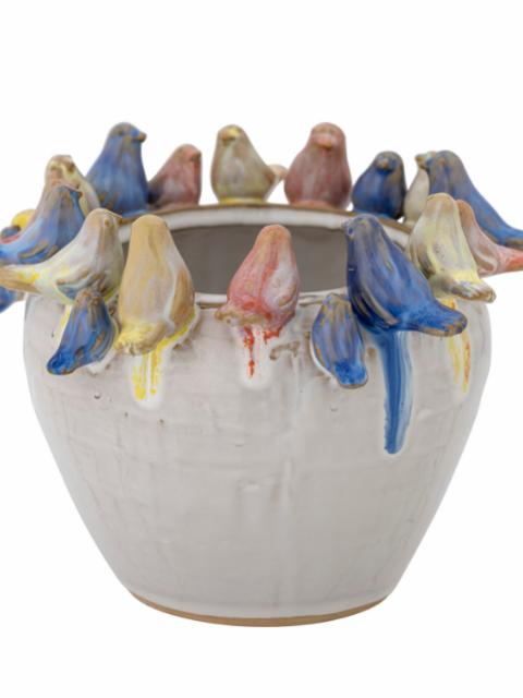 Eanna Flowerpot, Blue, Stoneware