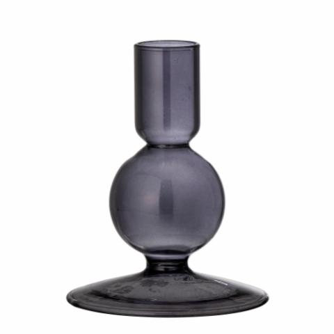 Isse Candlestick, Black, Glass