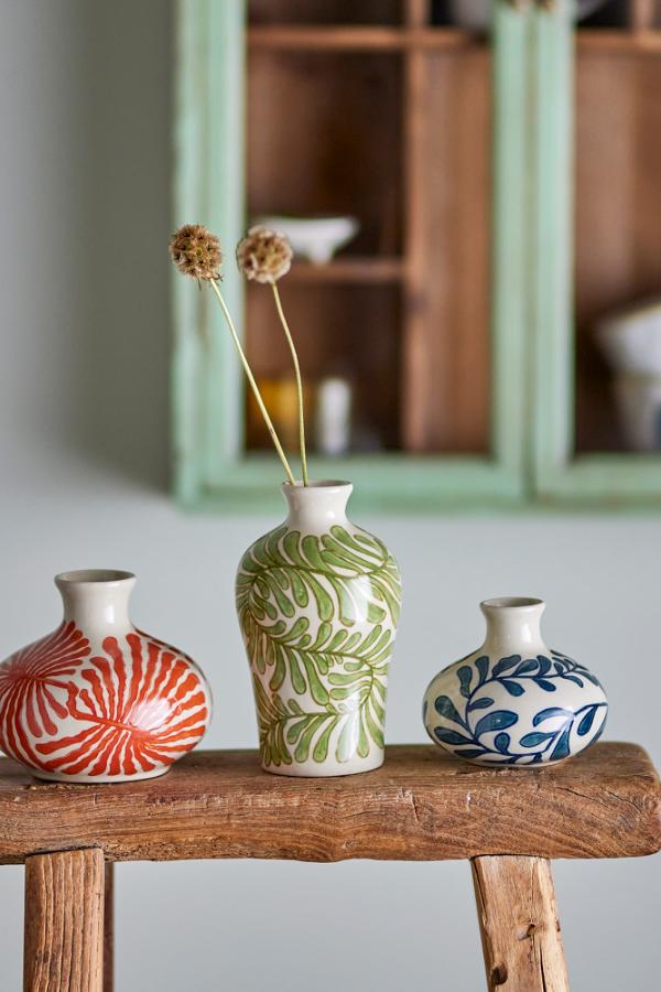 Fauni Vase, Bunt, Steingut