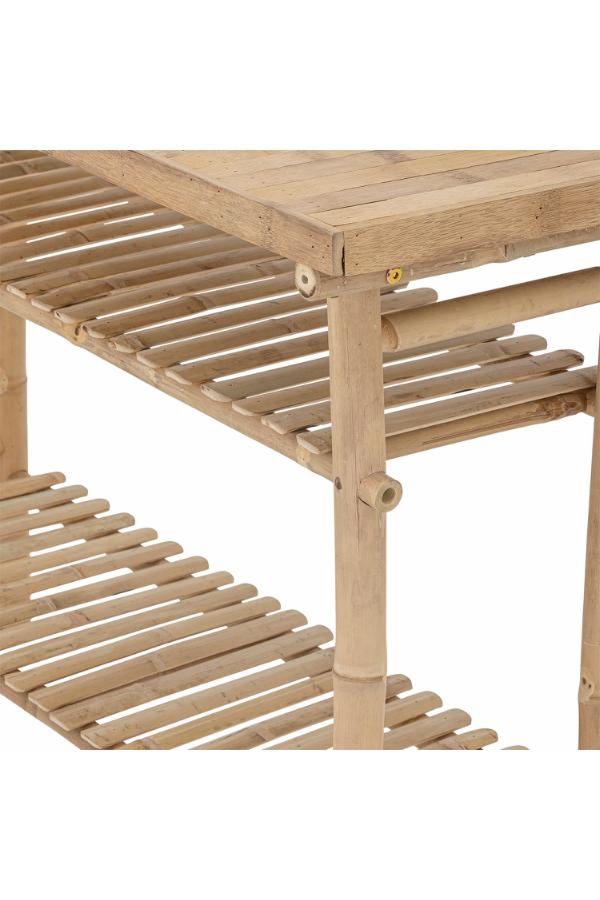 Table d'appoint Pegane Table d'appoint ronde en bambou et rotin coloris Table d'appoint Pegane Table d'appoint ronde en bambou et rotin coloris