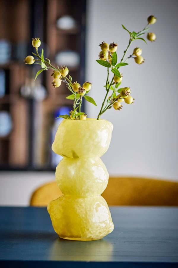 Limone Vase, Gelb, Glas